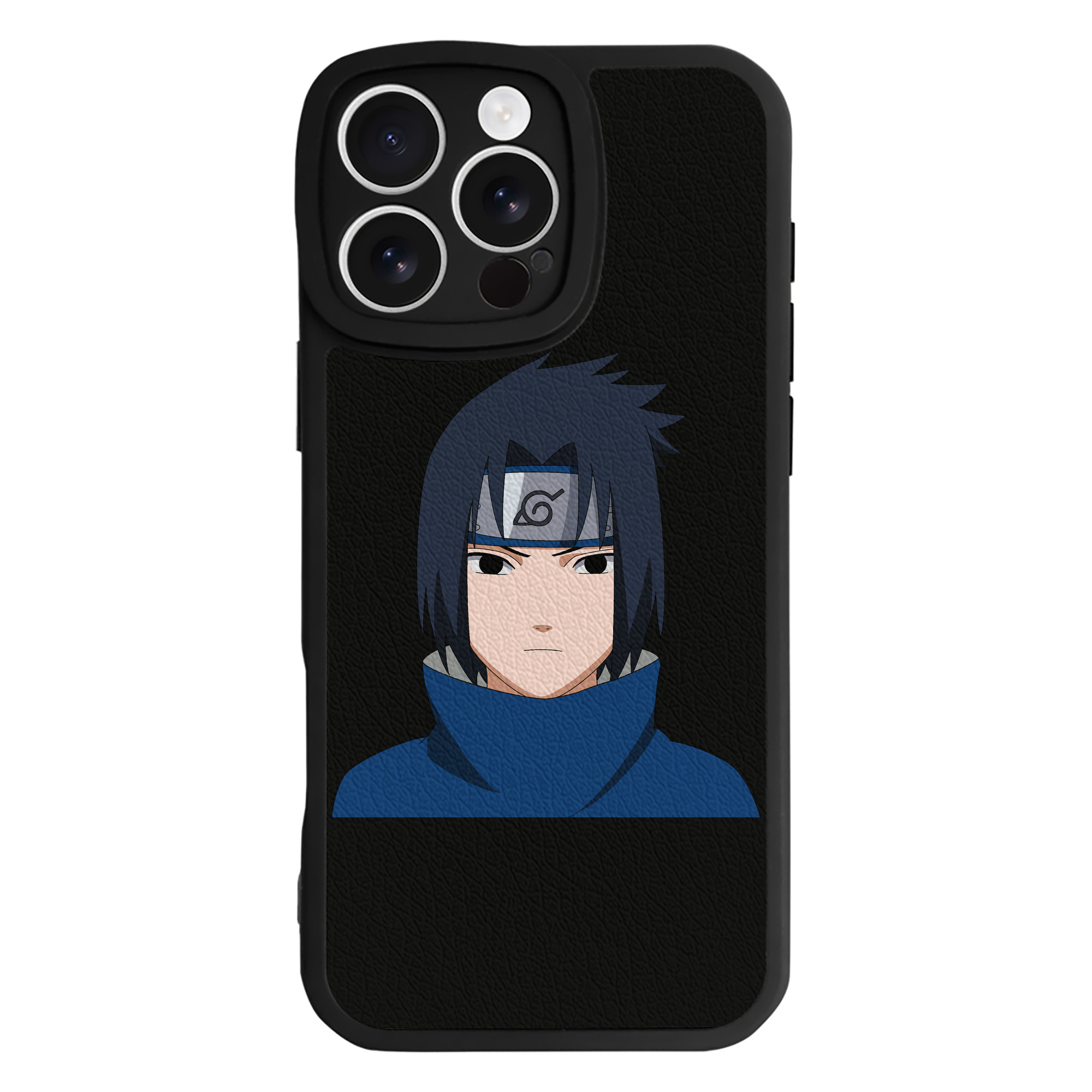 （画像用） NARUTO -ナルト- うちは サスケ Uchiha Sasuke 【iPhone 16シリーズ対応】シリコンスマホケース（レザー調） 材質：シリコン